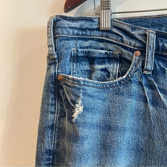 SILVER JEANS  Sz 16 x 28 Mom High Rise Style Torn Ripped Knee Mid-Wash Je… - Picture 10 of 11